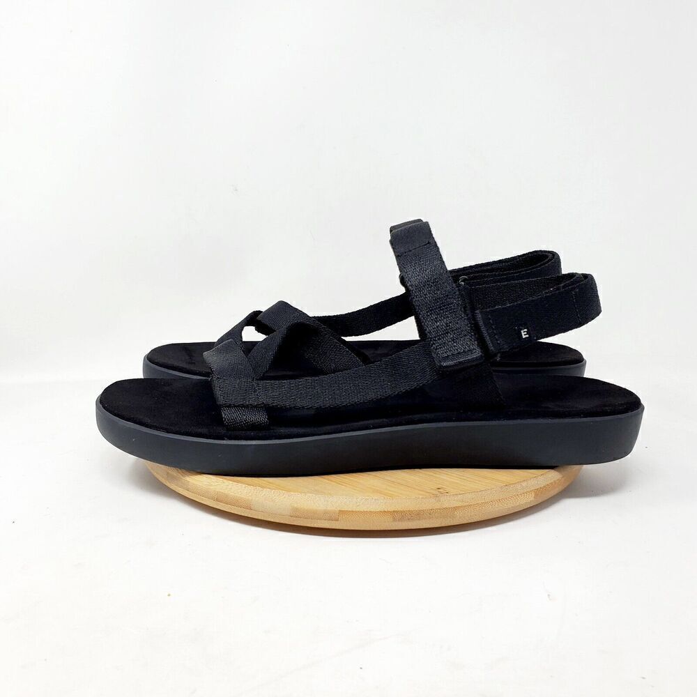 Everlane Sandals Womens 11 The Renew Sport Black Slide Strappy Flat Shoes‎